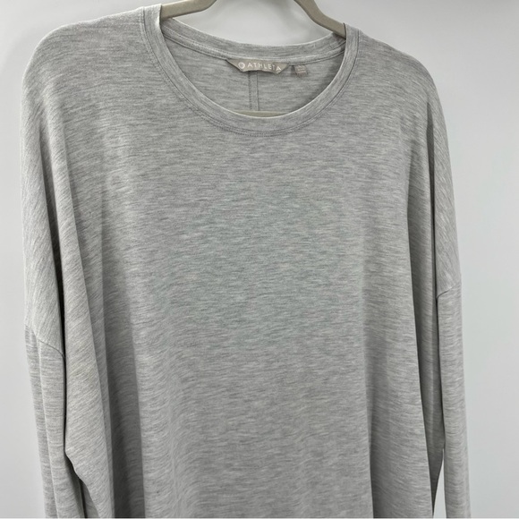 Athleta S Cloudlight Relaxed Asymmetrical Top Gray 353951 Modal Blend - Picture 3 of 7